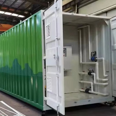 شراء 50/100/200m3/d محطة معالجة مياه الصرف الصحي الحاوية MBR Bioreactor مع نظام التحكم الذاتي الكهربائي PLC  Compact Design تصنيع عبر الإنترنت