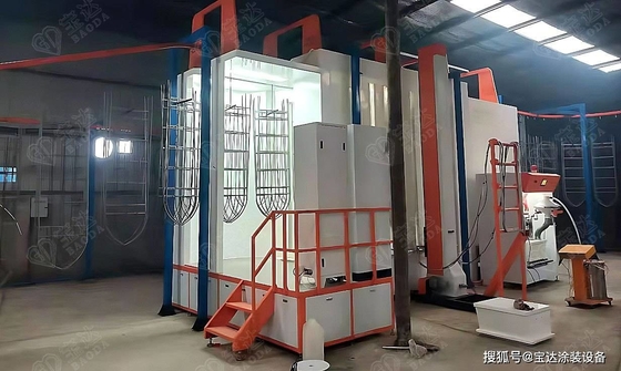 شراء غرفه طلاء مسحوق قابلة للتخصيص لأجزاء معدنية أثاث مكونات السيارات الصناعية غرفه طلاء الرذاذ online manufacture