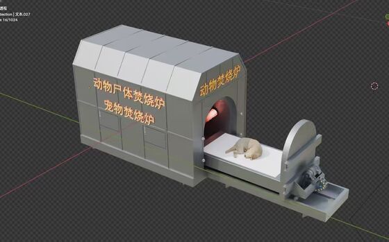محرقة أجساد الحيوانات قابلة للتخصيص مع التحكم في PLC للتخلص من بقايا الحيوانات الصديقة للبيئة